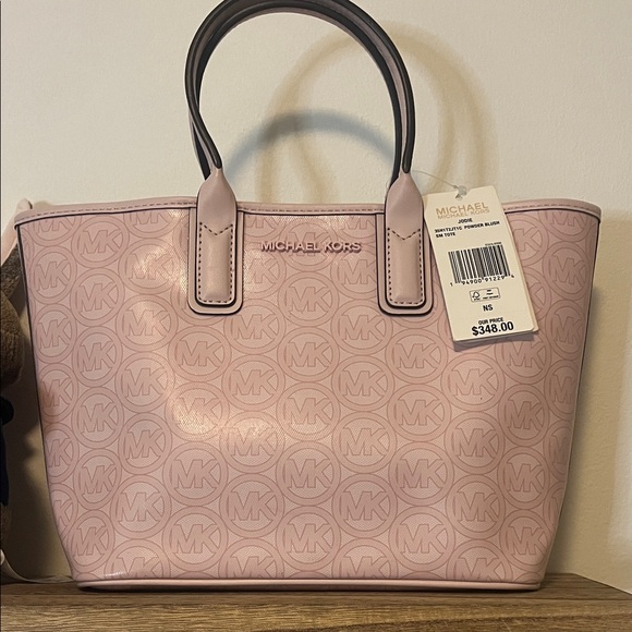 Michael Kors Handbags - Michael Kors Small Light Pink Logo Tote